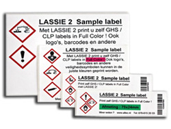 Différentes tailles d'étiquettes imprimées avec LASSIE 2 !